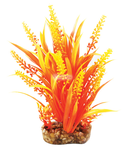 Aqua One Vibrance - Orange Cabomba With Gravel Base (M) 20cm 28190