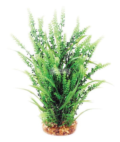 Aqua One Vibrance Fontinalis With Gravel Base Plastic Aquarium Plant 30cm 28211