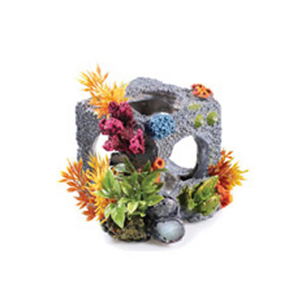 CLASSIC Small Cubic Habitat Aquaurium Ornament/Decoration 125x115x110mm MS314