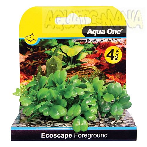 Aqua One Ecoscape Foreground Lobelia 4pk Green 5cm Tall 28363