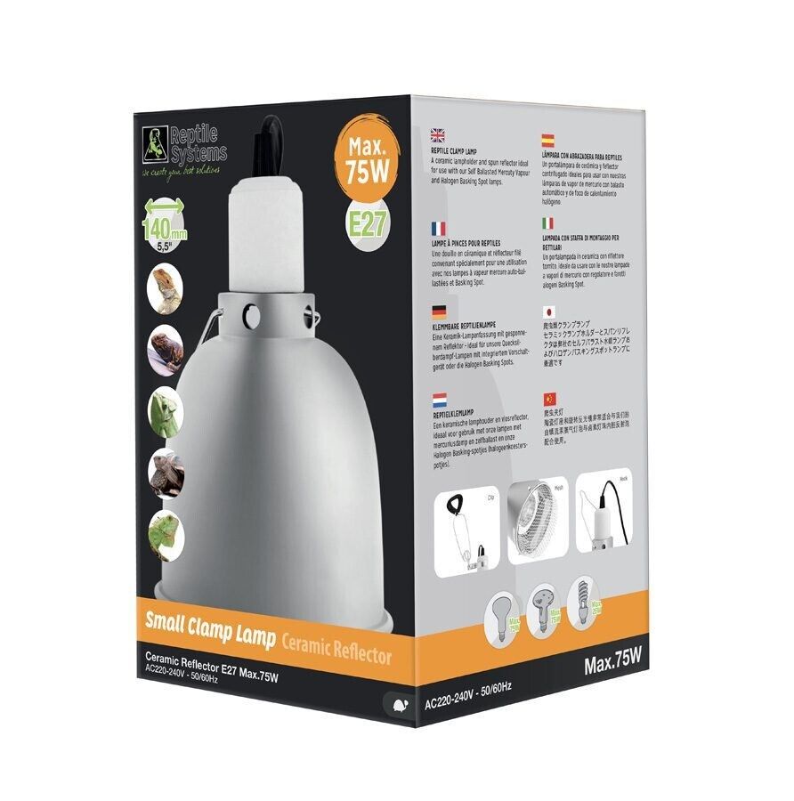 Reptile Systems--Ceramic Reflector Clamp Lamp Small E27 217021