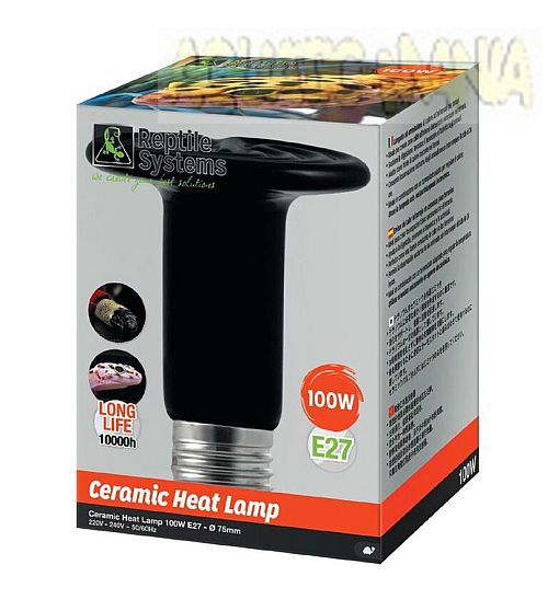 Reptile Systems Ceramic Heat Emitter 100w Infrared Night time Heating 117045