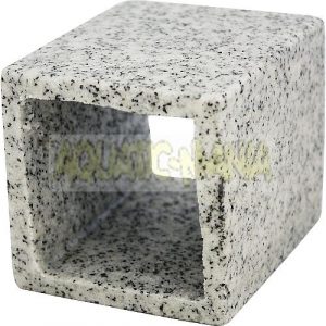 Aqua One Cave Square (M) 8x8x10cm Marble 37012