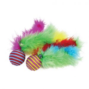 Happy Pet Carnival Ball Cat Toy 2pc 10164