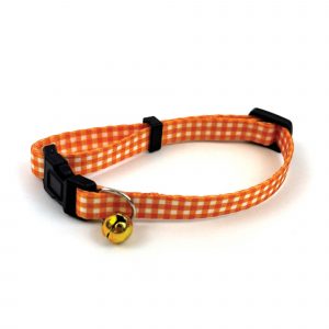Happy Pet Tabby Patch Orange Check Cat Collar 10347