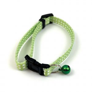 Happy Pet Tabby Patch Green Check Cat Collar 10348