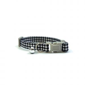 Happy Pet Tabby Patch Black Check Cat Collar 10349