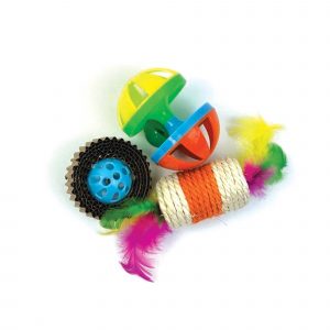 Happy Pet Tabby Patch Rattle, Roll & Scratch 10374