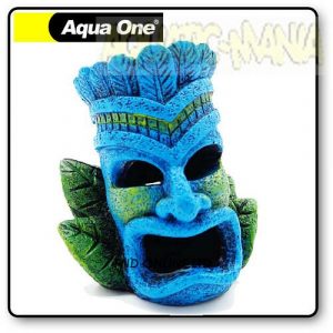 Aqua One Tiki Head Small Aquarium Ornament 9x7x11cm 36983